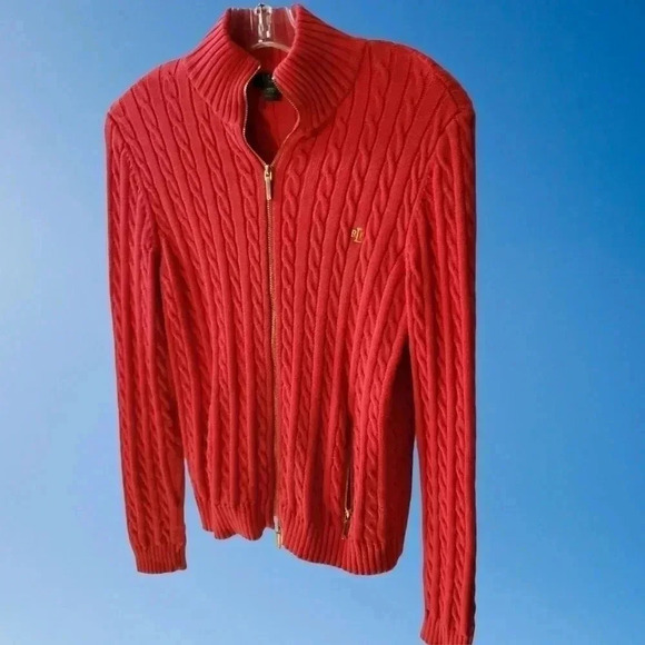 -Lauren Ralph women sweater red size MP - Picture 3 of 7
